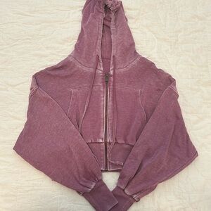 Free People Cropped Zip Up- MOVING NEED GONE